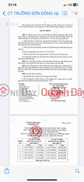 Property Search Vietnam | OneDay | Residential | Sales Listings, RARE LAND PLOTS FOR SALE – 20-HECTARE LAND FILLING SITE FOR SALE IN HOA TAN DONG COMMUNE, DONG HOA TOWN, PHU YEN PROVINCE