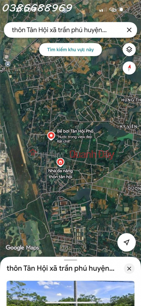 E is the owner selling 650m² of land with three road frontages and a road wide enough for cars to pass each other in Chuong My, Hanoi. _0