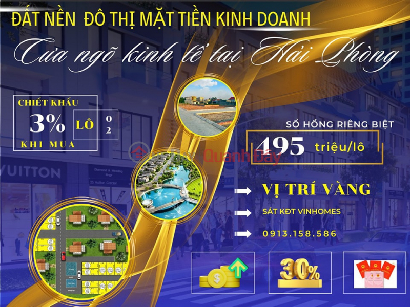 Selling 2 consecutive plots of land Close to Vinhomes Duong Kinh-Kien Thuy National Assembly approved by Hai Phong for 240ha with capital Sales Listings