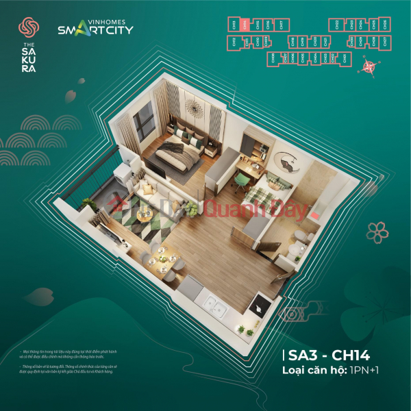 Property Search Vietnam | OneDay | Nhà ở, Niêm yết bán, Với 650tr có ngay căn chung cư Cao Cấp (1N+ 42,8m2) tại Vinhome Smartcity. LH Mr.Lộc 0866690890