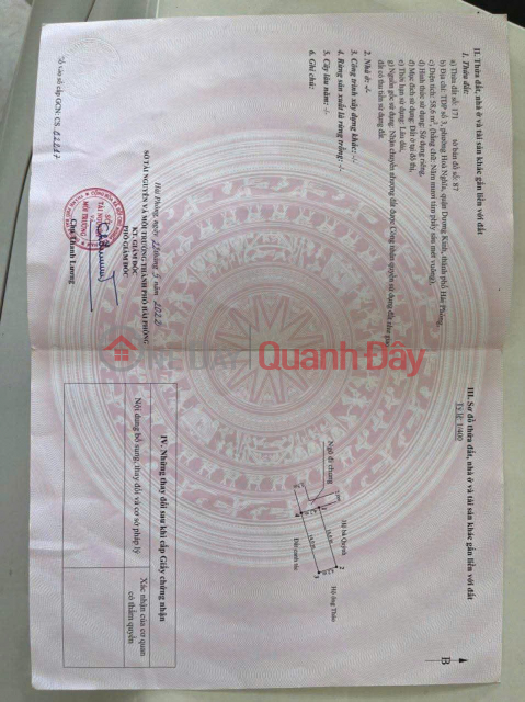 ĐẤT GẦN CHỢ HÒA NGHĨA – DƯƠNG KINH GIÁ 9XX TRIỆU VỊ TRÍ TRUNG TÂM – THANH KHOẢN TỐT ZALO 0567 222 555 _0