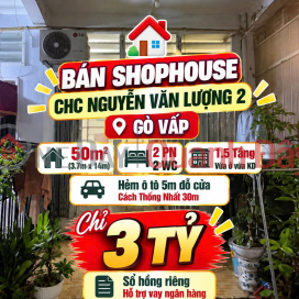 Bán Shophouse trệt CC Nguyễn Văn Lượng 2 ,Gò Vấp 50m2, hẻm 5m chỉ 3tỷ _0