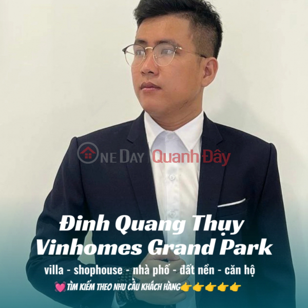 My name is Az Quang Thuy - Vinhomes Grand Park City product expert. Thu Duc. Sales Listings