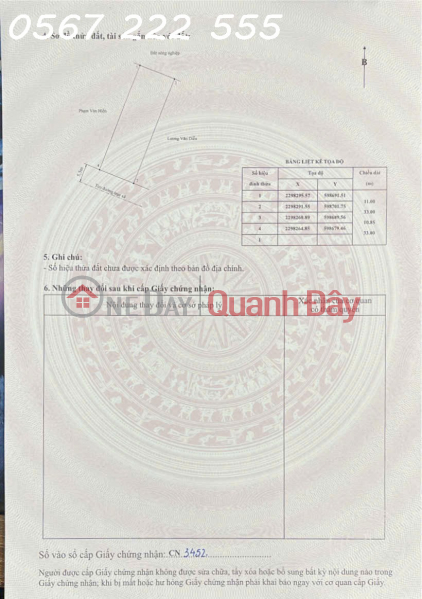 SUPER PRODUCT LAND ON PHONG QUANG STREET – DAI DONG, KIEN THUY, HAI PHONG ZALO 0567 222 555 Sales Listings