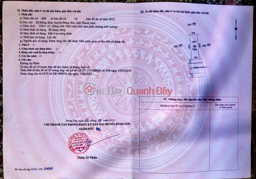 Property Search Vietnam | OneDay | Residential Sales Listings PRIME LAND – GOOD PRICE – OWNER SELLING LAND IN DONG KHE COMMUNE, DONG SON DISTRICT, THANH HOA PROVINCE