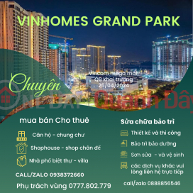 SANG NHƯỢNG MANHATTAN GLORY TRỤC LX-LP
- VINHOME GRAND PARK QUẬN 9 GIÁ SIÊU RẺ _0