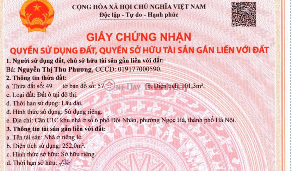 Property Search Vietnam | OneDay | Residential, Sales Listings, COMPOUND INVESTMENT OPPORTUNITY - HOUSE FOR SALE ON DOI NHAN STREET, BA DINH DISTRICT: 101.3M² - 7M FRONTAGE