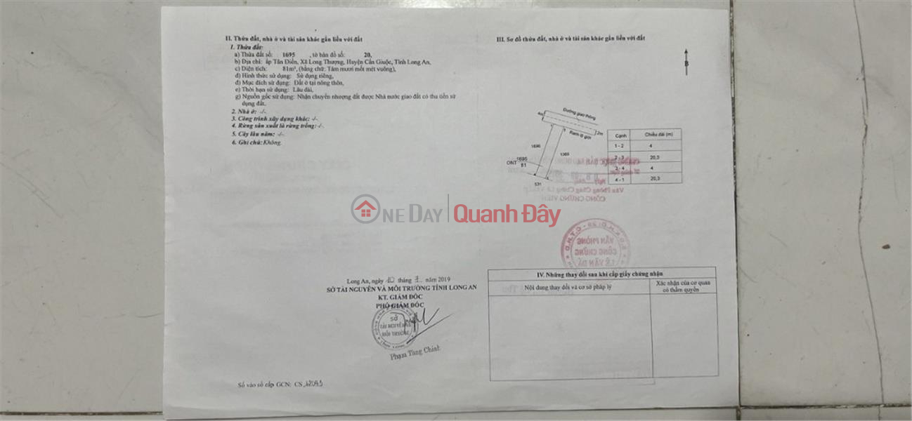 Property Search Vietnam | OneDay | Residential Sales Listings | OWN 2 PRIMARY LOT OF LAND NOW - good price In Can Giuoc district, Long An province