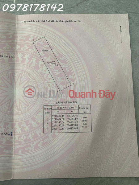 Chính chủ Cần bán thửa đất nền giáp đường Lê Duẩn, P. Thanh châu, TP. Phủ lý, Hà Nam(cũ) Việt Nam | Bán, đ 61 triệu