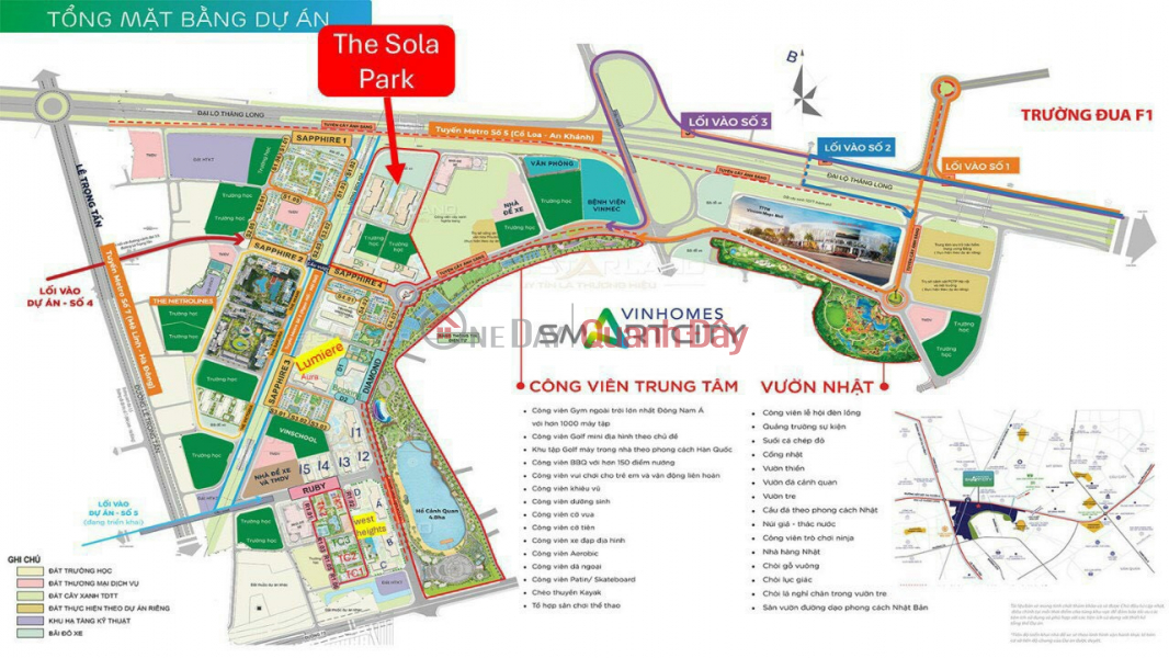 THE SOLA PARK PROJECT, 3% DISCOUNT FOR THE FIRST 500 CUSTOMERS, CAPITAL ABOUT 600 MILLION, HTLS 80% - 0846859786 | Vietnam | Sales đ 2.2 Billion