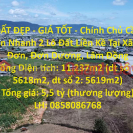 BEAUTIFUL LAND - GOOD PRICE - Owner Needs to Sell Quickly 2 Adjacent Land Lots in Ka Don Commune, Don Duong, Lam Dong _0