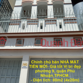 Chính chủ bán NHÀ MẶT TIỀN MỚI- Giá tốt Vị trí đẹp phường 9, quận Phú Nhuận,TPHCM. _0