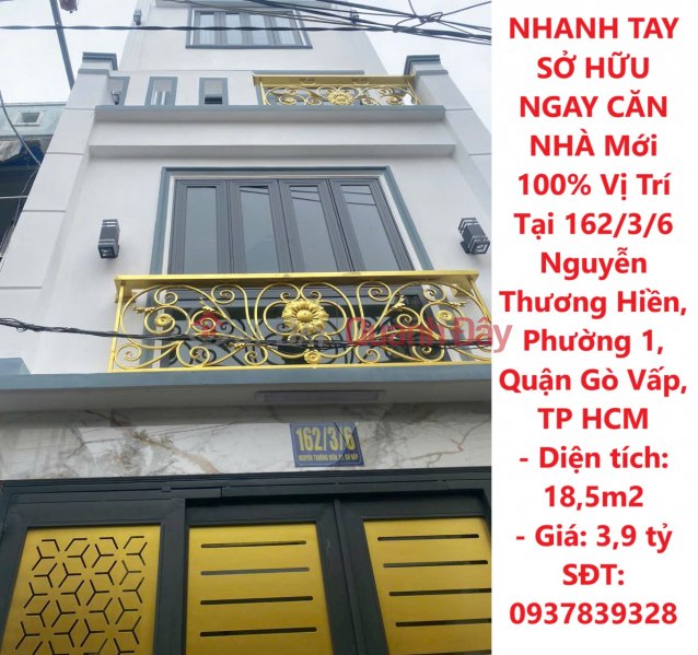 HURRY UP TO OWN A 100% NEW HOUSE Located In Go Vap District, Ho Chi Minh City Sales Listings