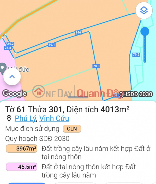 PRIMARY LAND - GOOD PRICE - Nice Location In Phu Ly Commune, Vinh Cuu District, Dong Nai Province Vietnam Sales, ₫ 5 Billion