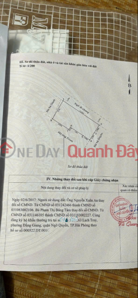 Property Search Vietnam | OneDay | Residential Sales Listings | House for sale in lane 263 Lach Tray, area 55m2 3 floors PRICE only 2.25 billion private yard yard