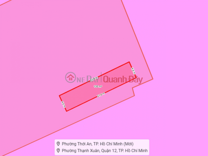 đ 3.2 Billion, Square Land SHR HXH 106m2 – Bui Cong Trung District 12 SS