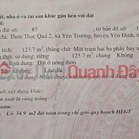 HOT HOT – CẦN BÁN ĐẤT GẦN NHÀ XE HOÀNG ĐÔNG, PHỐ KIỂU, X. Yên Trường, H. Yên Định, T. Thanh Hóa _0