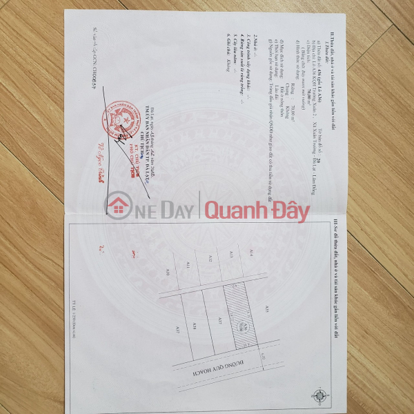 ₫ 2.4 Billion The owner needs to sell land lot A36 KQH Truong Xuan 2, Xuan Truong Commune, Da Lat, Lam Dong
