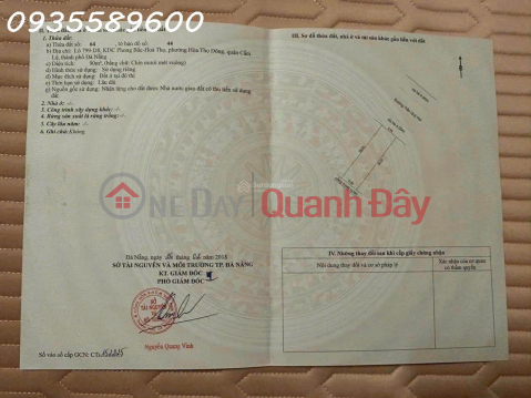 Land for sale at Tran Quy Hai, Hoa Tho Dong, Cam Le, Da Nang, 5.7 billion, 90m2 _0