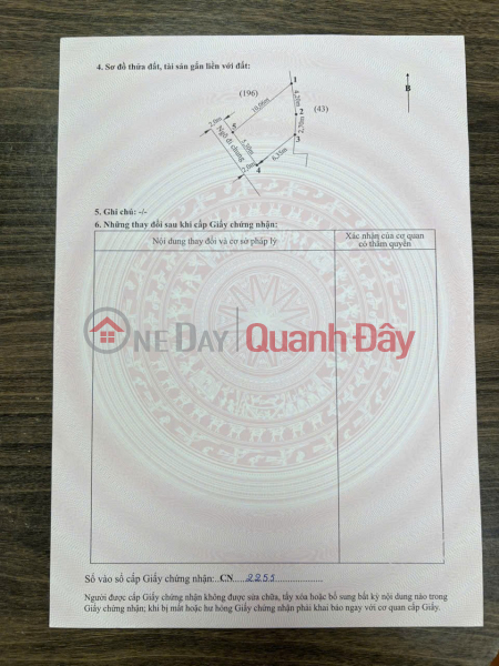 LÔ 45.5M² GIÁ ĐẦU TƯ NGÕ 196 HẢI PHONG – SÁT VIN ĐANG KHỞI CÔNG – ZALO 0567 222 555 Việt Nam, Bán đ 1,23 tỷ