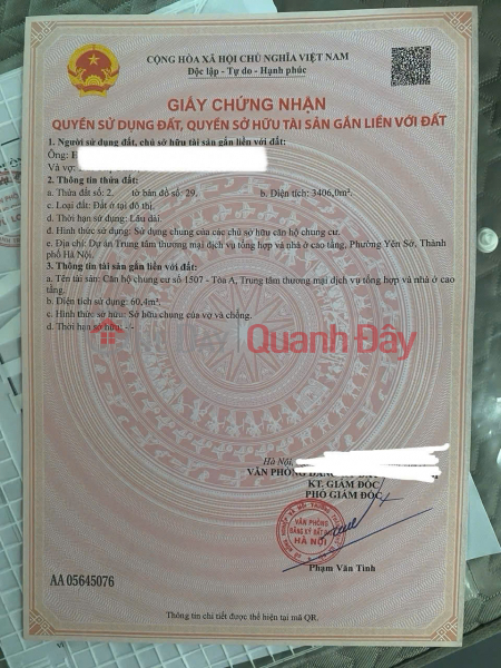 đ 4,35 tỷ | Chính chủ nhờ bán căn hộ Tứ Hiệp Plaza - 61m2 - 2PN - 2VS - full nội thất - giá chỉ nhỉnh 4 tỷ