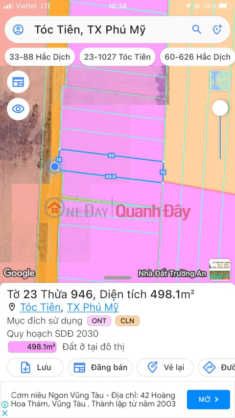 ORIGINAL LAND - Own the Land Lot In Hamlet 1, Toc Tien, Phu My Town, Ba Ria Vung Tau _0