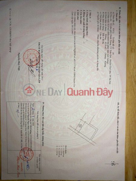 CHÍNH CHỦ CẦN BÁN 40 M2 TRÂU QUỲ - GIA LÂM, GIÁ NHỈNH 6.X TỶ, LIÊN HỆ 0985865658 Niêm yết bán