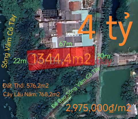 Selling garden plot of land with dike frontage house for 3.7 billion _0