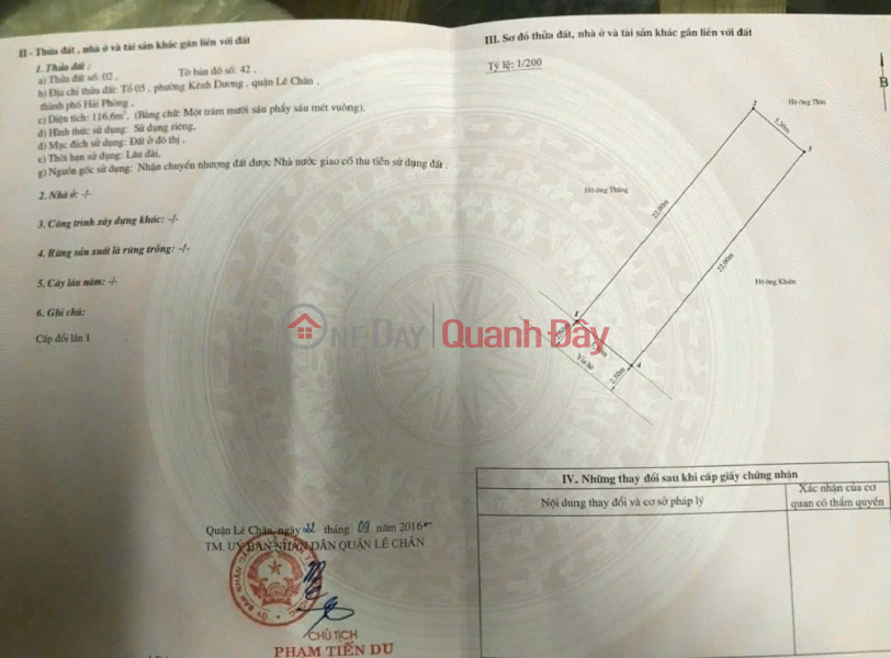 Đất phân lô Quán Nam, 117m MT5.3, Giá 5.3m gần Đại Học Hàng Hải, Việt Nam | Bán | đ 7,2 tỷ