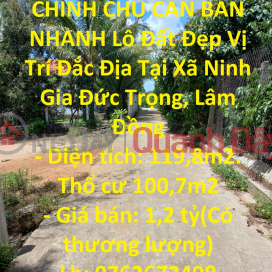 GENERAL FOR SALE QUICKLY Beautiful Land Lot Great Location In Ninh Gia Duc Trong Commune, Lam Dong _0