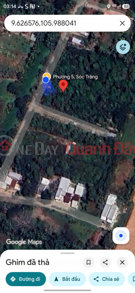 Property Search Vietnam | OneDay | Nhà ở, Niêm yết bán | Chính chủ bán đất diện tích 727.7m2, sẵn sổ - mặt tiền đường Kênh Cầu Xéo, P.5, Tp.Sóc Trăng