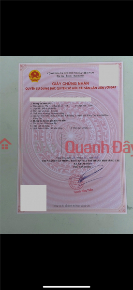 Property Search Vietnam | OneDay | Nhà ở Niêm yết bán, BÁN ĐẤT TẶNG NHÀ - Địa Chỉ 105/4 Đường Đồ Chiểu, Phường 3, Vũng Tàu, Bà Rịa Vũng Tàu