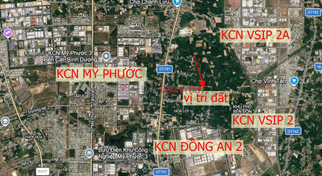 Bán đất đẹp - Diện tích 5x20m2, có 60m2 thổ cư - Mặt tiền đường nhựa 5m - Gần khu công nghiệp | Việt Nam, Bán | đ 1,38 tỷ