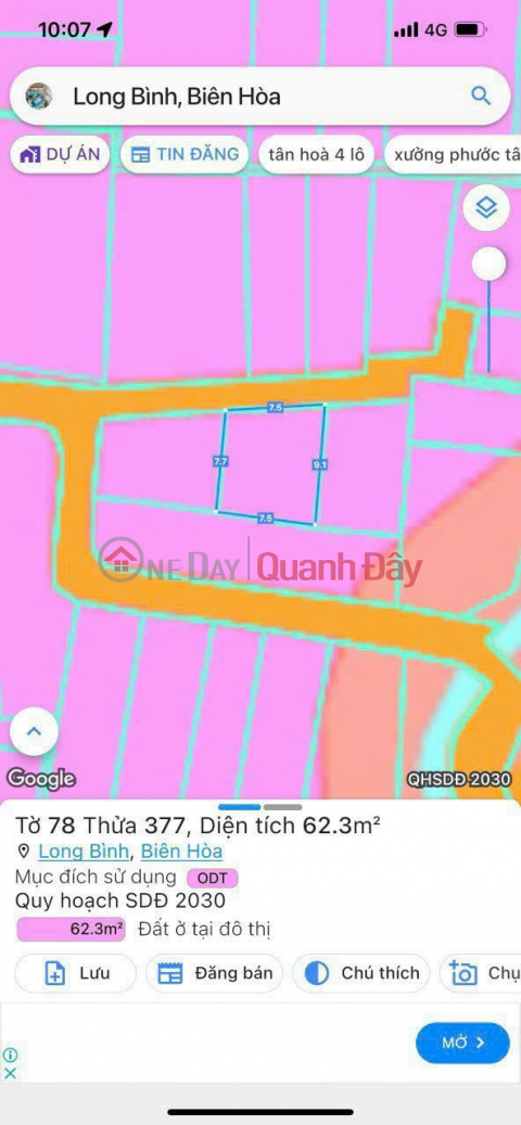 Land for sale in Long Binh, near Dieu market, industrial park, motorway for only 1ty650 _0