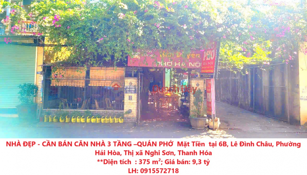 BEAUTIFUL HOUSE - FOR SALE 3-STOREY HOUSE - PHO RESTAURANT Frontage in Hai Hoa Ward, Nghi Son Town, Thanh Hoa Sales Listings