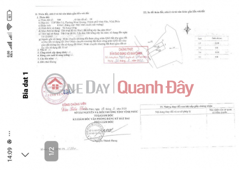 ĐẤT CHÍNH CHỦ - GIÁ TỐT CẦN BÁN NHANH LÔ ĐẤT VỊ TRÍ ĐẮC ĐỊA tại TP. Vĩnh Yên tỉnh Vĩnh Phúc _0