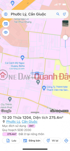 BEAUTIFUL LAND - OWNERS FAST SELLING LOT OF LAND BOUNDING SAIGON - Location In Phuoc Ly, Can Giuoc, Long An | Vietnam Sales, đ 6.3 Billion