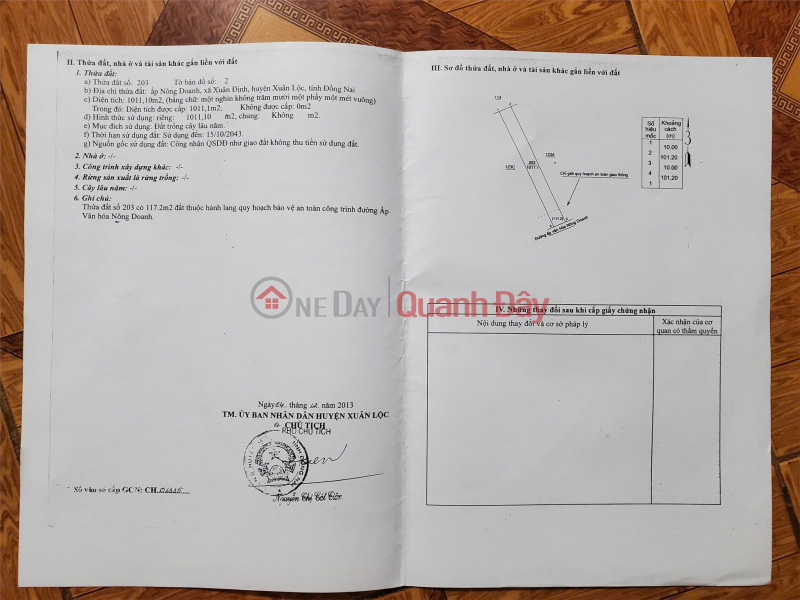 OWNER NEEDS TO SELL: DURAN ORCHARD LAND - ADJACENT TO 300HA HANG GON INDUSTRIAL PARK, Xuan Dinh Commune, Xuan Loc District Sales Listings