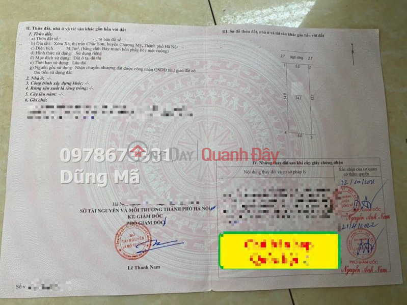 Property Search Vietnam | OneDay | Residential | Sales Listings LAND AT CHUC SON-CHUONG MY TT