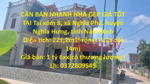 NEED TO SELL BEAUTIFUL HOUSE AT GOOD PRICE QUICKLY IN Nghia Hung district, Nam Dinh province _0