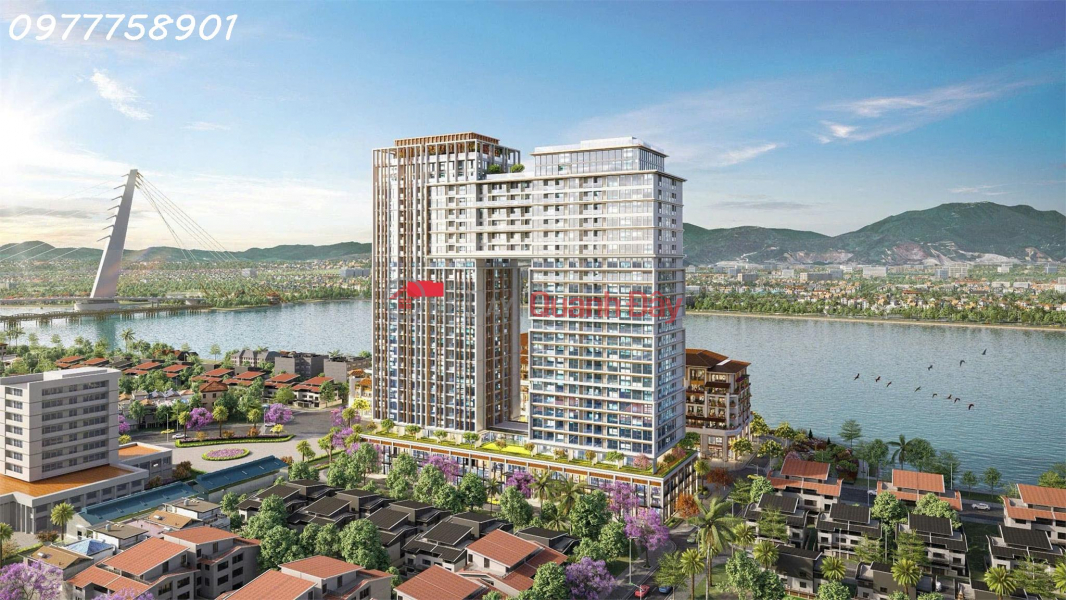 Bán căn Studio 25.8m2 - Sun Ponte tầng cao view đẹp, giá 2 tỷ 750tr, sở hữu lâu dài Niêm yết bán