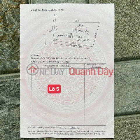 Land for sale, 721m2, in Quynh Son - Yen Dung - Bac Giang. _0
