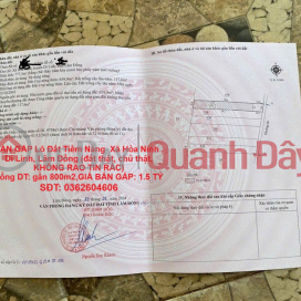 URGENT SALE Potential Land Lot in Hoa Ninh Commune, Di Linh, Lam Dong (real land, real owner, NO SPAM) _0