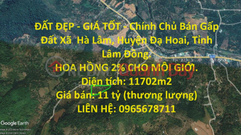 BEAUTIFUL LAND - GOOD PRICE - Owner urgently selling land in Ha Lam Commune, Da Hoai District, Lam Dong Province. _0