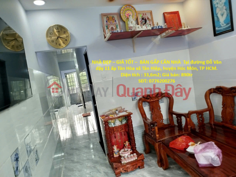 NHÀ ĐẸP – GIÁ TỐT – BÁN GẤP CĂN NHÀ Tại xã Tân Hiệp, huyện Hóc Môn _0