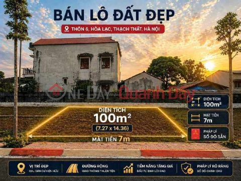 100m² land for sale, suitable for building rental accommodation, near Highway 21A, Hoa Lac. _0