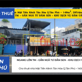Cho thuê nhà Mặt Tiền Kênh Tân Hóa Q.Tân Phú–140m², 20Triệu _0