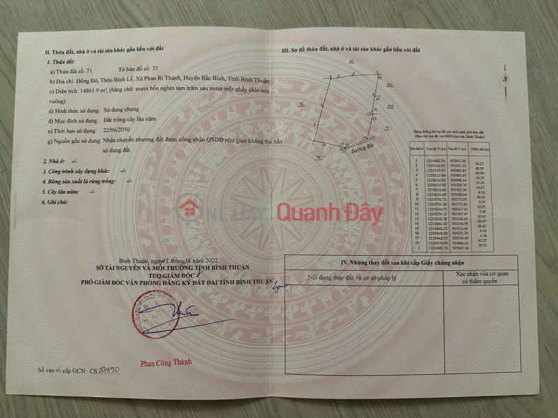 Property Search Vietnam | OneDay | Nhà ở Niêm yết bán, VỊ TRÍ ĐẸP - GIÁ ƯU ĐÃI - Chính Chủ Cần Bán 2 Lô Đất Tại Xã Phan Rí Thành, Bắc Bình, Bình Thuận