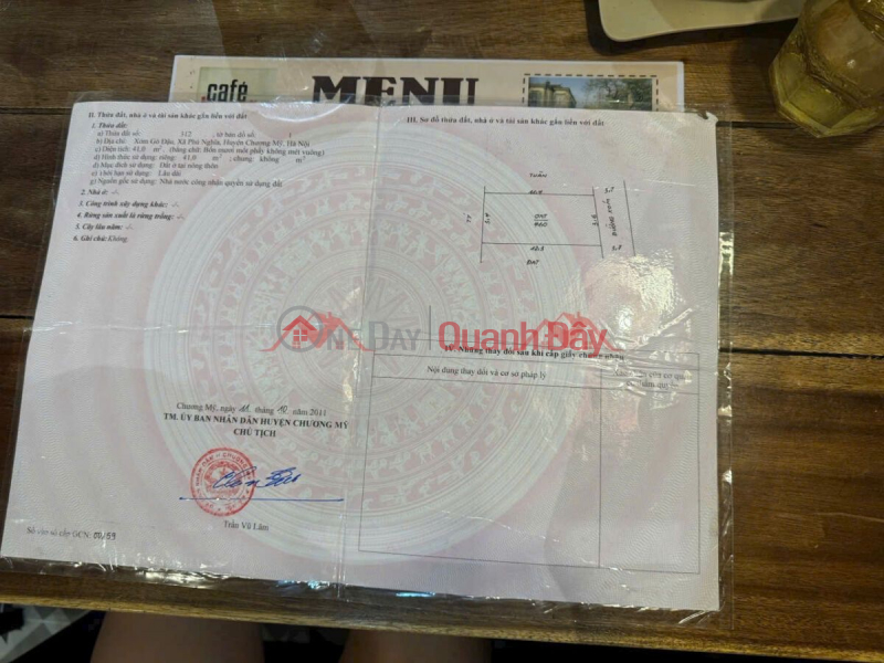 đ 10 Million | OWNER SELLS SUPER BEAUTIFUL LAND LOT OF 41M2 IN PHU NGHI-CHUONG MY-HANOI