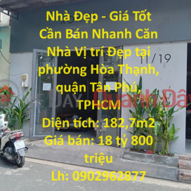 Beautiful House - Good Price For Quick Sale House Nice Location in Tan Phu District, HCMC _0
